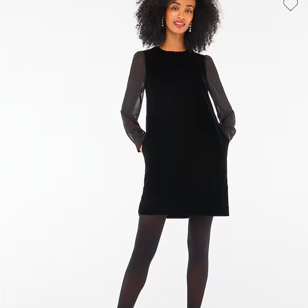 NWT J. Crew velvet mini dress size 00 fits like XS